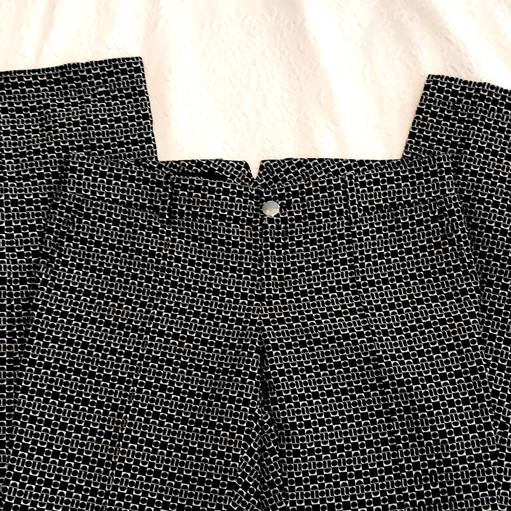 Gucci Black & White Print Pants